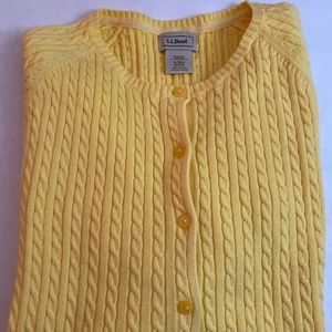 LLBean 3/4 sleeve Lightweight Cardigan Size M